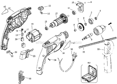Page A Diagram and Parts List for HD500-AR Type 1 Black and Decker Trimmer